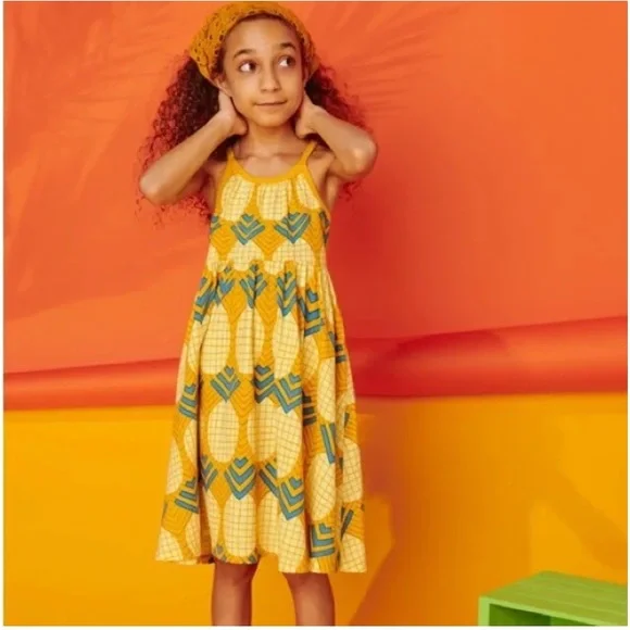 gold pineapple dress Two Palms main image 1